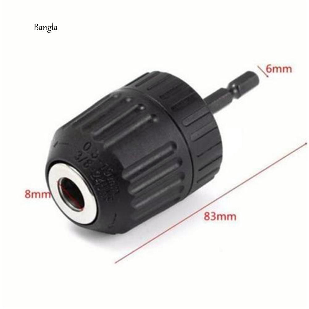 Đầu kẹp mũi khoan 0.8-10mm 3/8-24UNF kèm cán lục giác