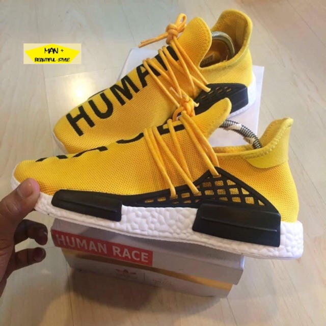 XẢ KHO THANH LÝ (HOT HOT HOT ) GIÀY THỂ THAO ADIDAS NMD HUMAN RACE YELLOW [XIÊU RẺ]