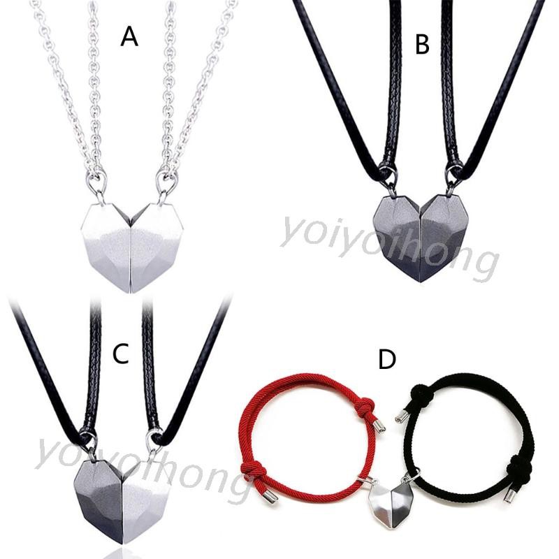 Bộ 2 vòng cổ Nam Châm Hình Trái Tim Đáng Yêu Cho Cặp Đôi