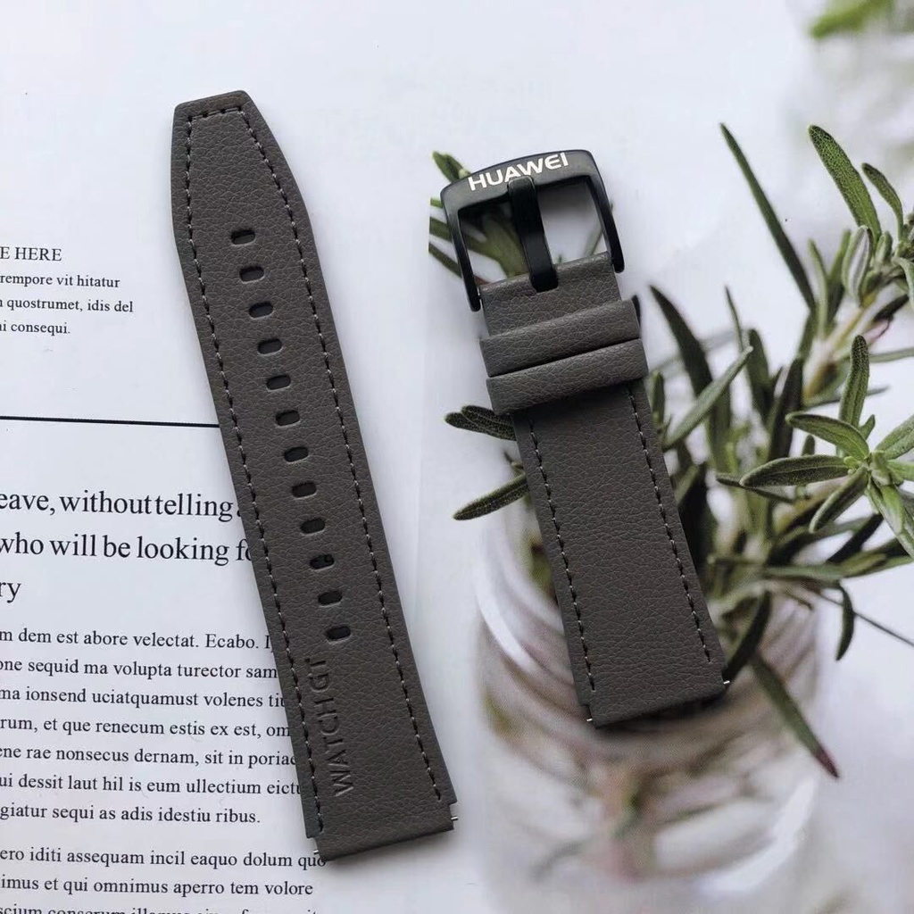 Phù Hợp Dây Đeo Bằng Da Thật 22mm 22mm Cho huawei gt2 / 3 / 4 46mm / gt3 / 2 pro
