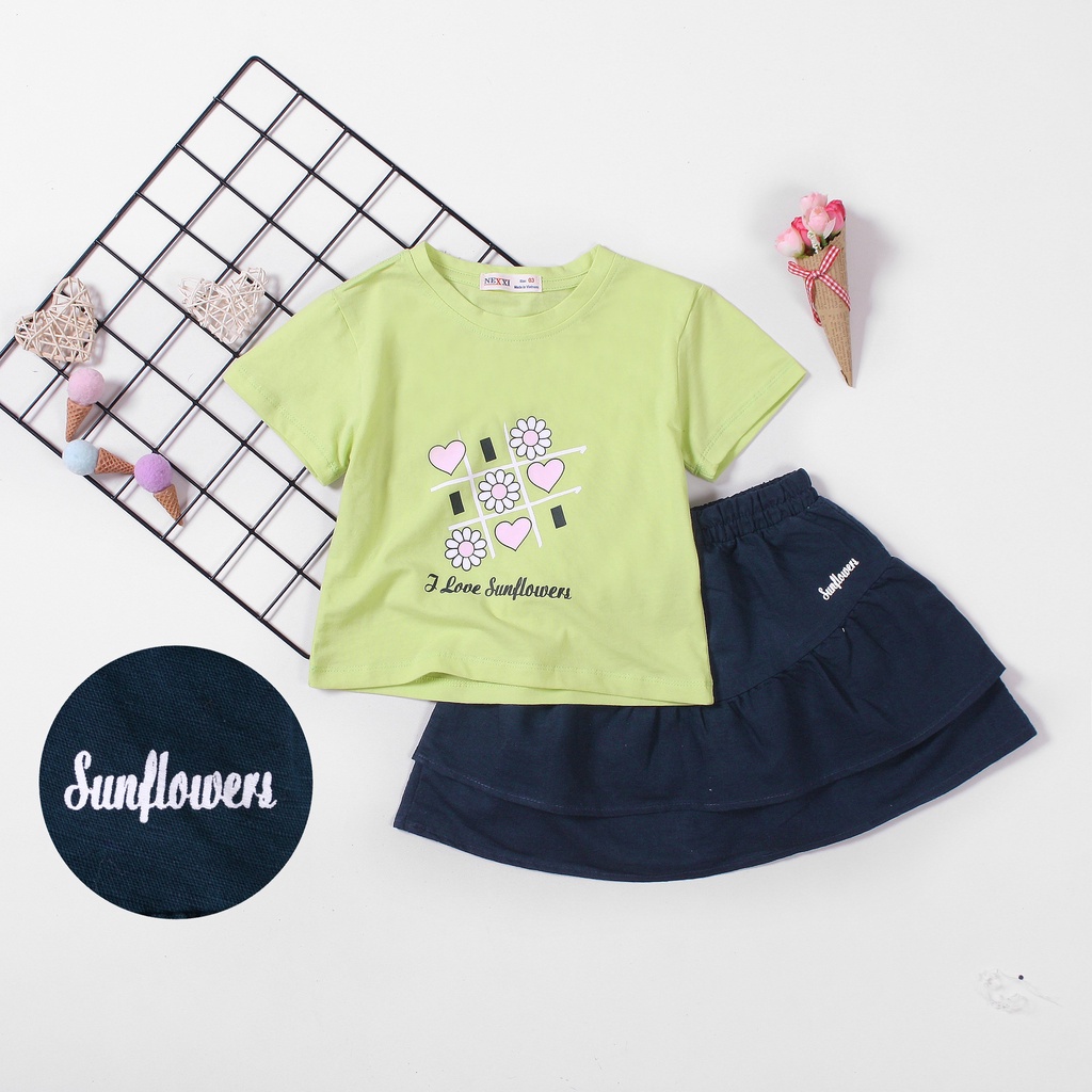 2208.SET VAY LINEN + AT SUN FLOWER