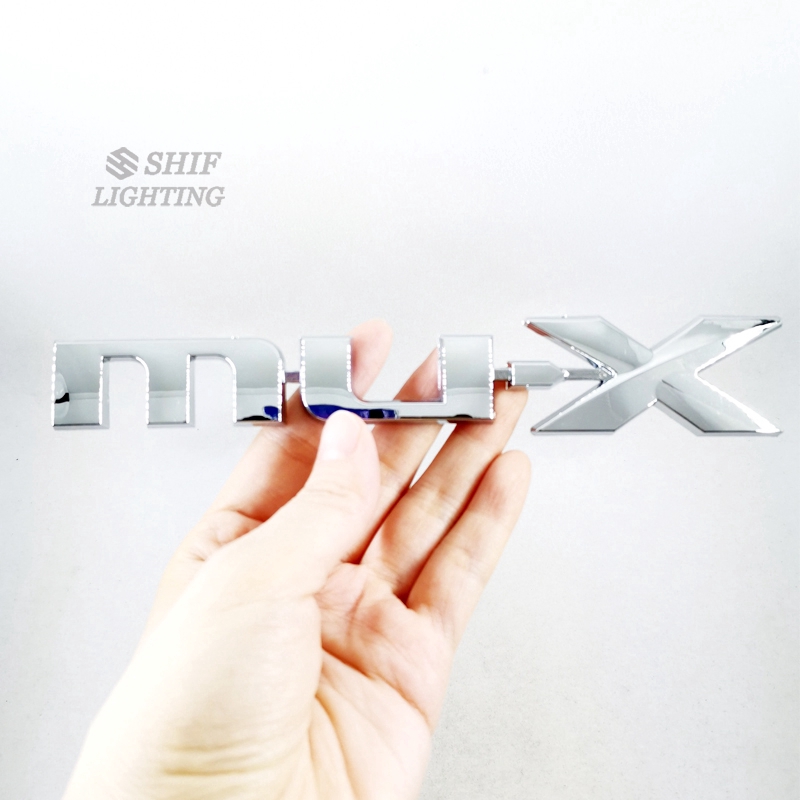 Nhãn dán logo chữ MU-X bằng ABS Chrome thay thế trang trí xe hơi ISUZU