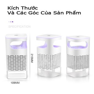 Máy Bắt Muỗi Diệt Côn Trùng Thông Minh , Đèn Bắt Muỗi Kiêm Đèn Ngủ Có Cổng Sạc USB
