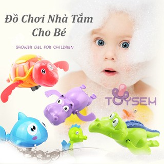 Đồ chơi dưới nước rùa vặn dây cót biết bơi lội toysem - Quà tặng sinh nhật cho bé