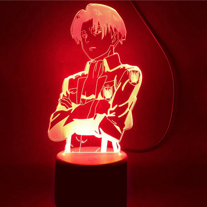 Anime Attack on Titan 7-Color Base Touch Light Bedroom Decor Light Kids Gift Table Lamp