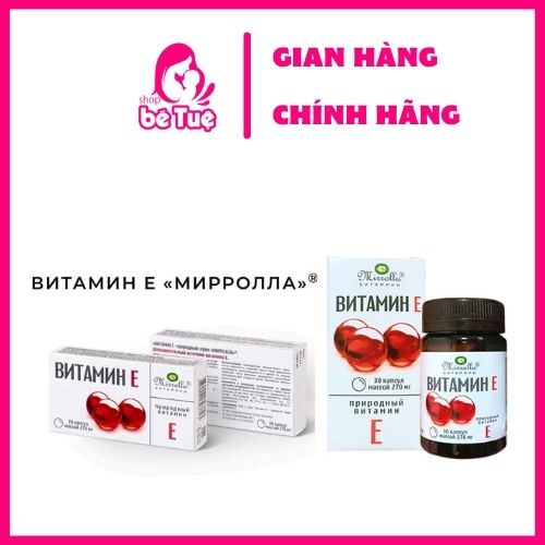 Vitamin E đỏ Mirrolla NGA 270mg - LOẠI LỌ VÀ VỈ [CHÍNH HÃNG100%]