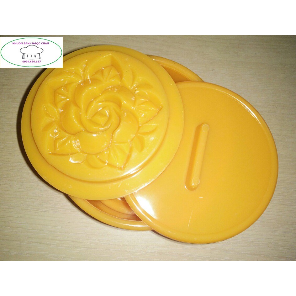 Khuôn nhấn xôi tròn 10cm Hoa hồng