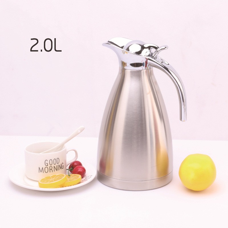 Bình pha trà giữ nhiệt 2000ml,bình đựng nước inox,bình phà trà cà phê tại nhà dung tích lớn có quai cầm