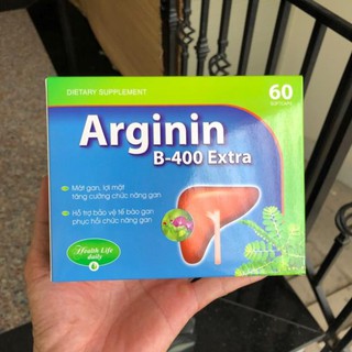 Arginin B 400 Extra Mát gan lợi mật, tăng cường chức năng gan hiệu quả hộp 60 viên