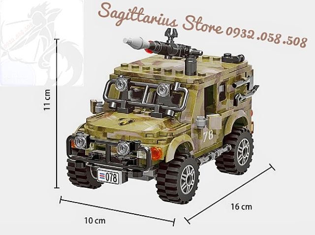 LEGO Lắp Ráp Xe Jeep Quân Sự XingBao XB-06012