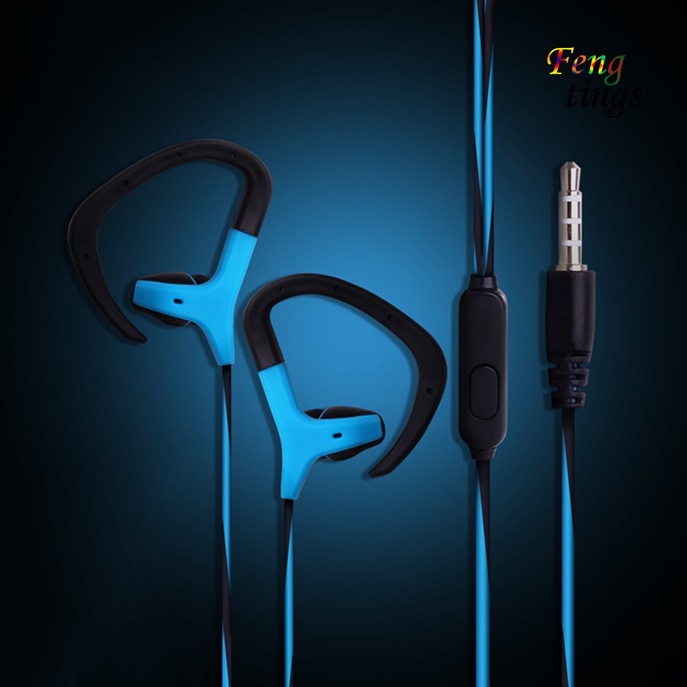 Tai nghe thể thao đeo vành tai có micro kích thước 3.5mm phong cách thời trang