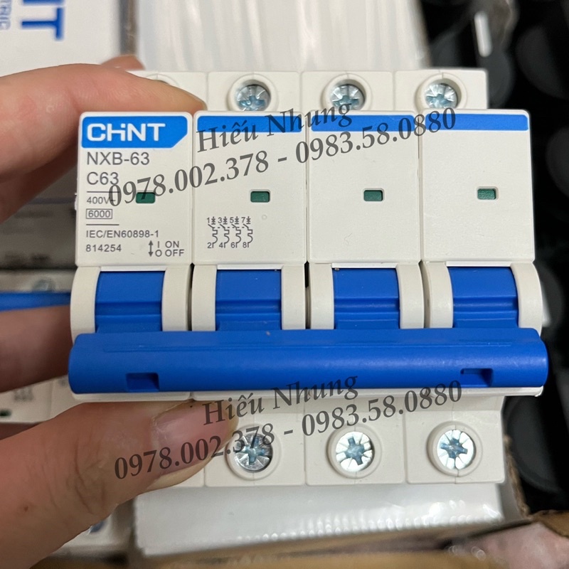 APTOMAT CÀI 4P NXB-63 32A 40A 60A MCB CHINT