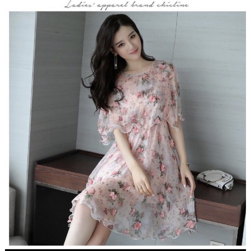 [Video Thật] Đầm Xoè Hoa Nổi Hồng Eo Thun Cao Cấp Chất Vơn Siêu Mát Đầm Váy Thiết Kế Phù Hợp Dạ Hội Du Lịch Cực Xinh | BigBuy360 - bigbuy360.vn