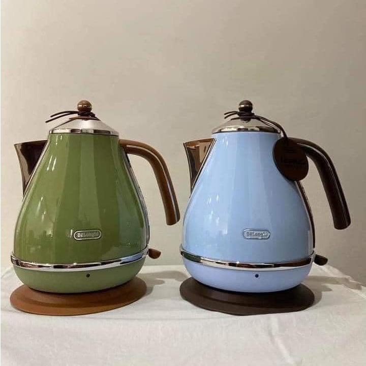 Ấm siêu tốc DELONGHI vintage retro, đủ 3 màu [HÀNG ĐỨC]