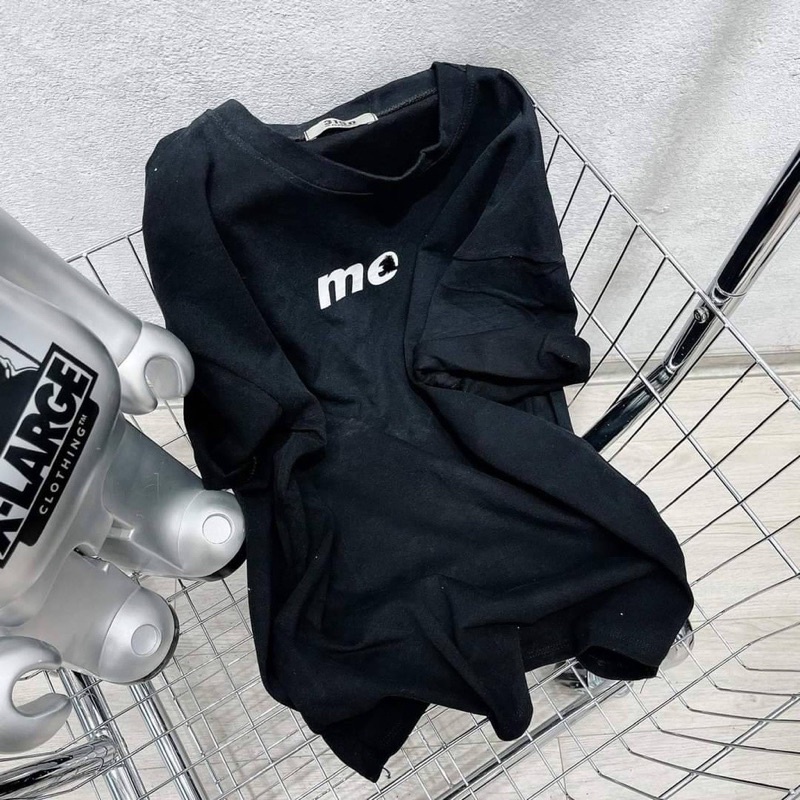 Áo thun nữ unisex tay lỡ form rộng cổ tròn in hình chữ