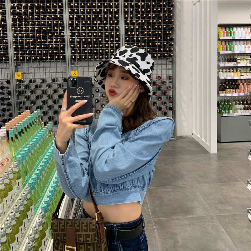 Mũ bucket bò sữa vành tròn phong cách Ulzzang form unisex nam nữ