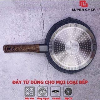 👍💁 CHẢO VÂN ĐÁ SUPER CHEF ĐÁY TỪ  size 24cm👍