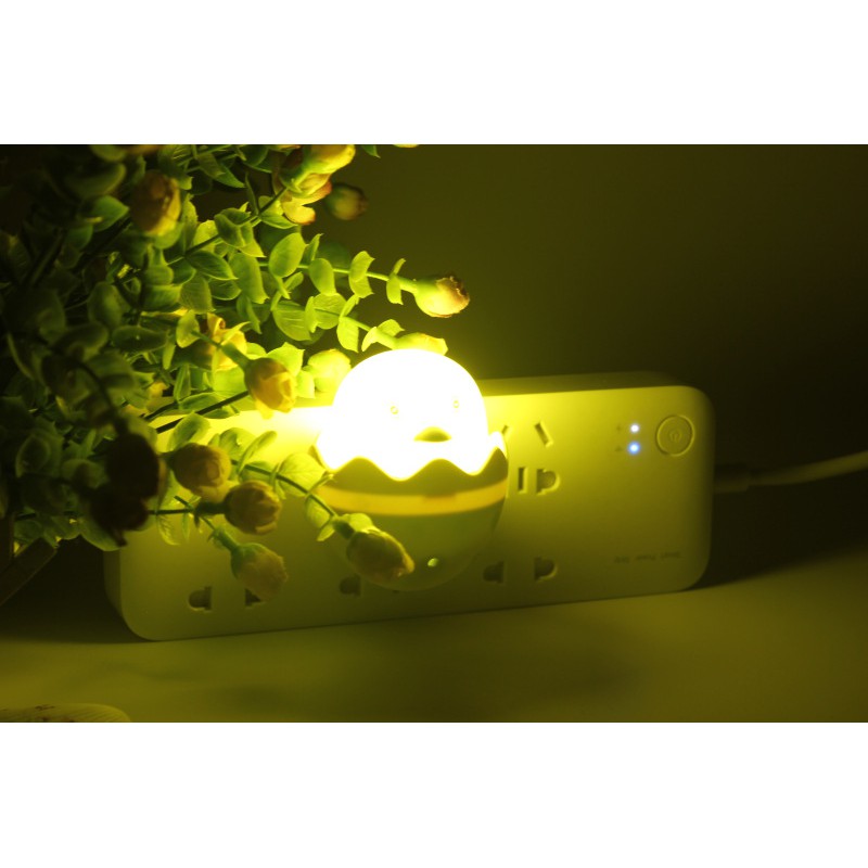Đèn ngủ FREESHIP Đèn ngủ hình con gà siêu đáng yêu, tính năng cảm biến tự động bật tắt theo ánh sáng, dễ thương  5170