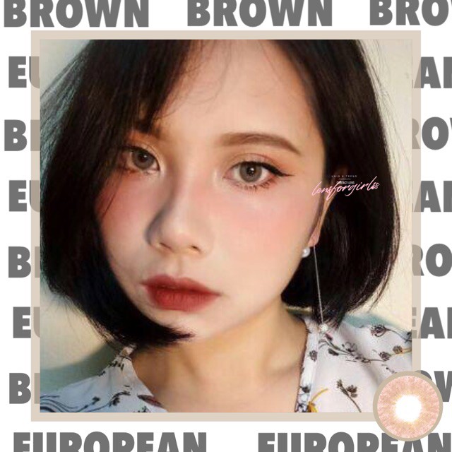 kính áp tròng cận Kính áp tròng UZA - EUROPEAN BROWN CLASSIC (Hsd 6 tháng)