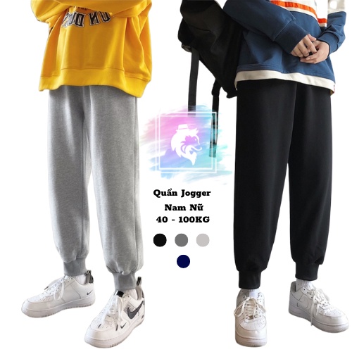 Quần jogger nam nữ Sói Store ống bo 4 màu bigsize 40-100kg