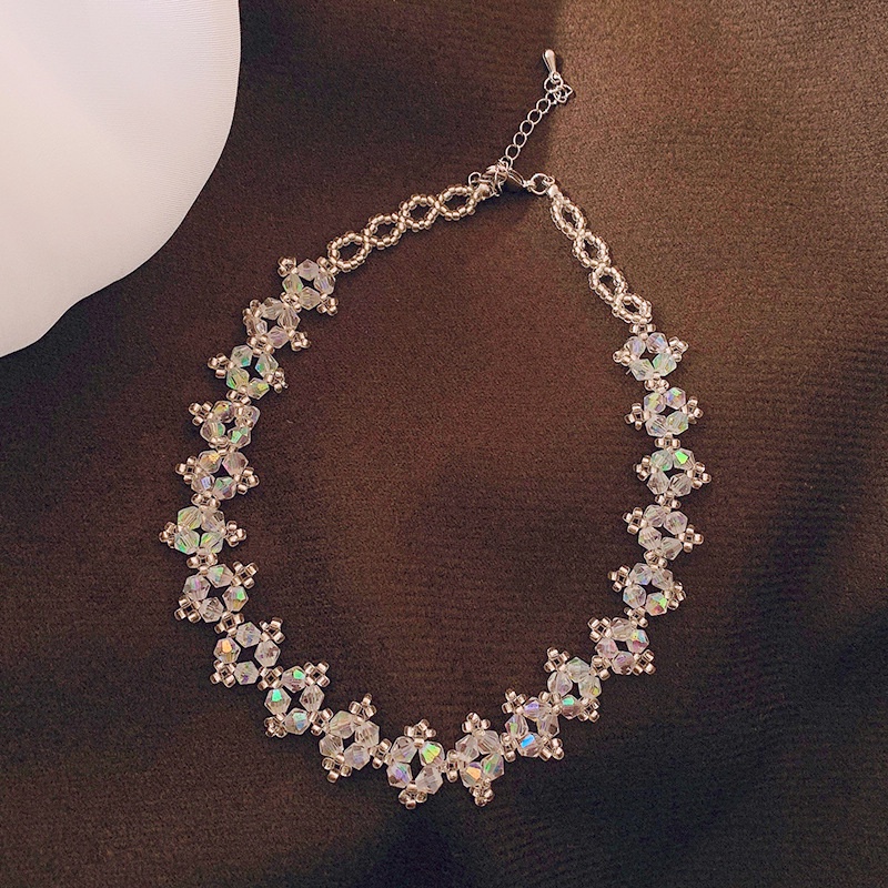 Vòng cổ Dáng Ngắn Đính Đá Pha Lê Sang Trọng Thời Trang Cho Nữ