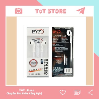 Tai Nghe BYZ S389 Nhét Tai - Dây Dẹt Chống Rối - Âm Thanh Cực Căng Cực Nét - Hifi - Sống Động - Chính Hãng BYZ