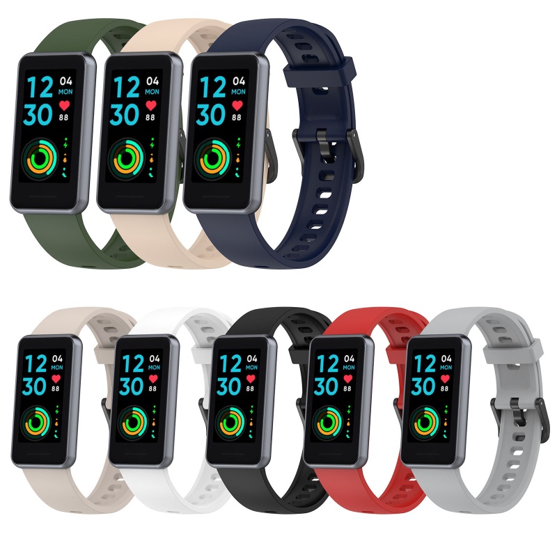Dây Đeo Tay Bằng Silicone Chống Trầy Chống Mồ Hôi Điều Chỉnh Được Cho Realme Band2 / Realme Band2