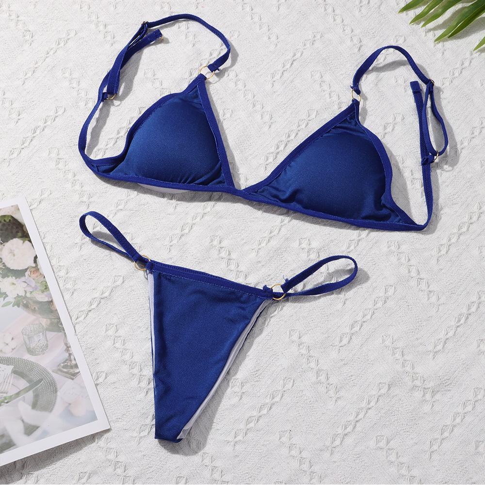 MYRONGVN Bikini Hở Lưng Màu Sắc Thanh Lịch