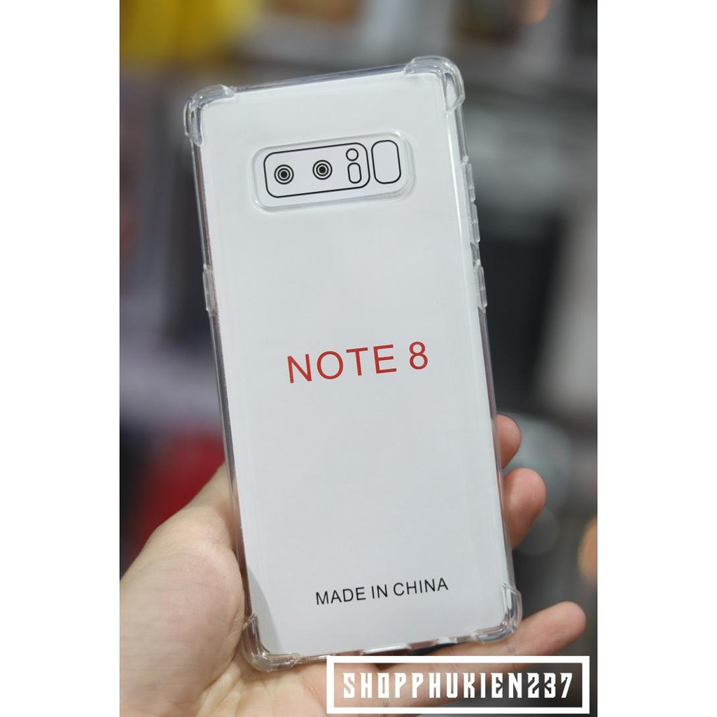 Ốp Lưng Samsung Galaxy Note 8 Ốp Dẻo Trong Chống Sốc 4 Góc Cao Cấp