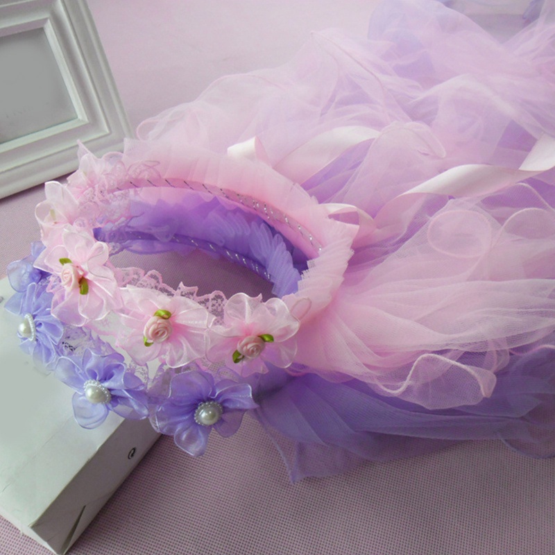 Mạng Che Mặt Dài Trang Trí Đám Cưới Cho Bé Gái