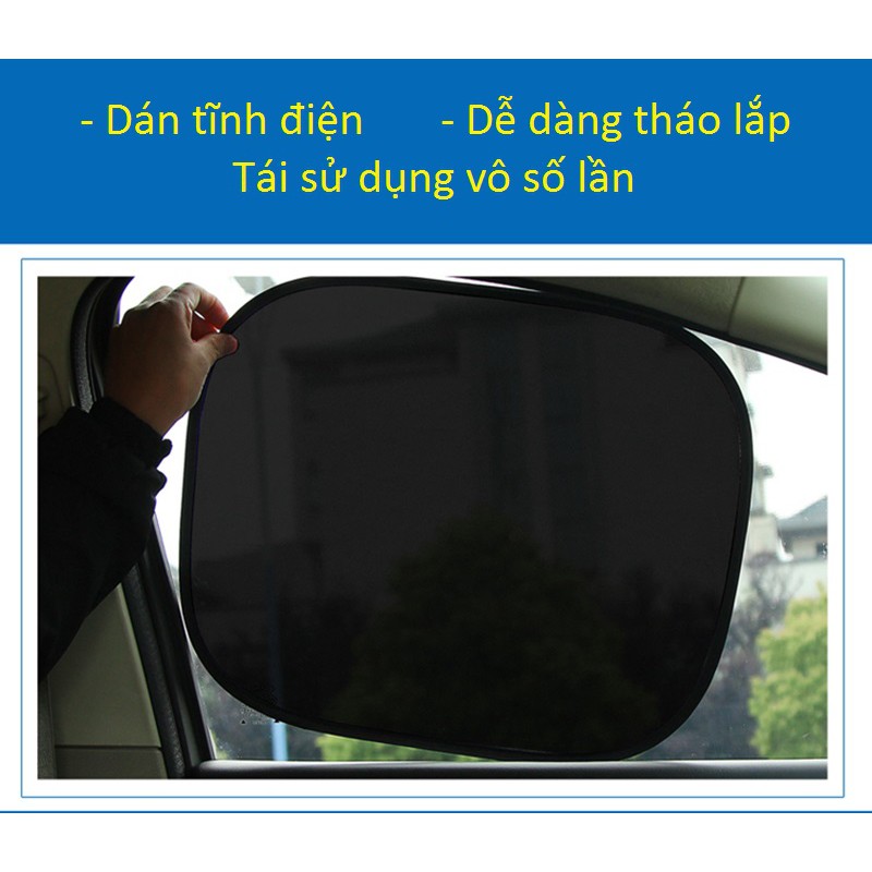 [SIÊU RẺ] Tấm Phim Che Nắng tĩnh điện cách nhiệt dán trực tiếp lên kính xe ô tô, đủ size