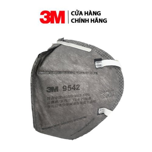 Khẩu Trang 3M 9542 than hoạt tính  Lọc 95% Bụi Mịn PM2.5 & Khí Thải đạt chuẩn N95