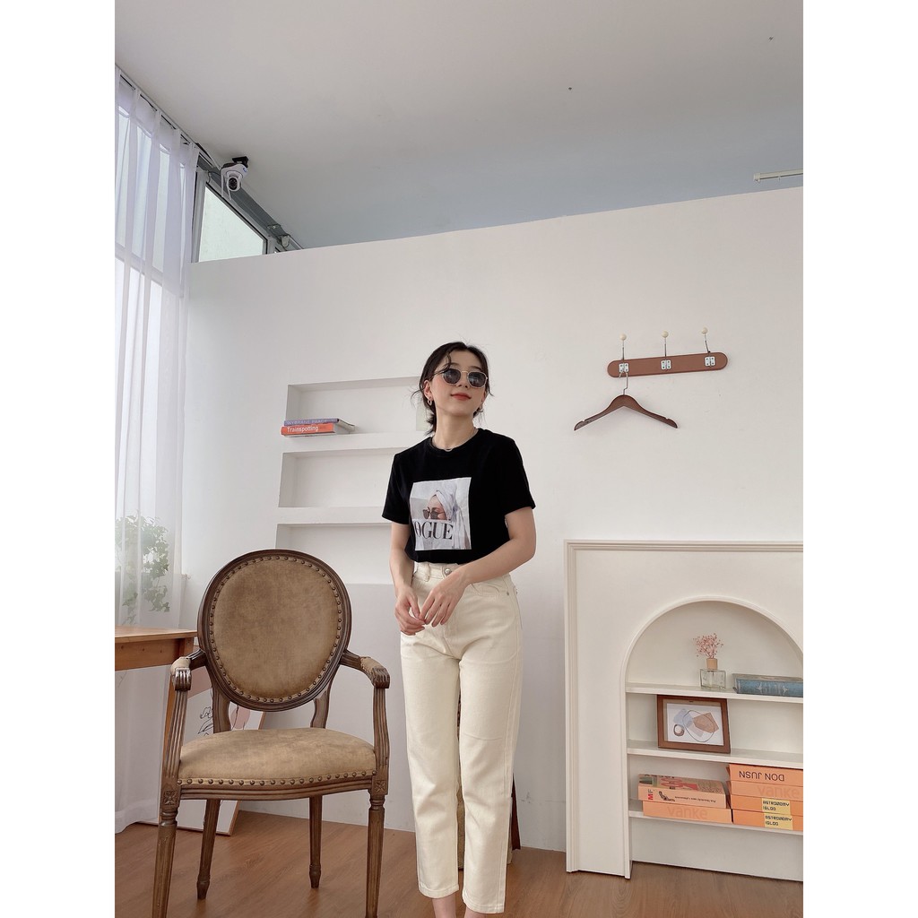 QUẦN JEANS TRẮNG KEM