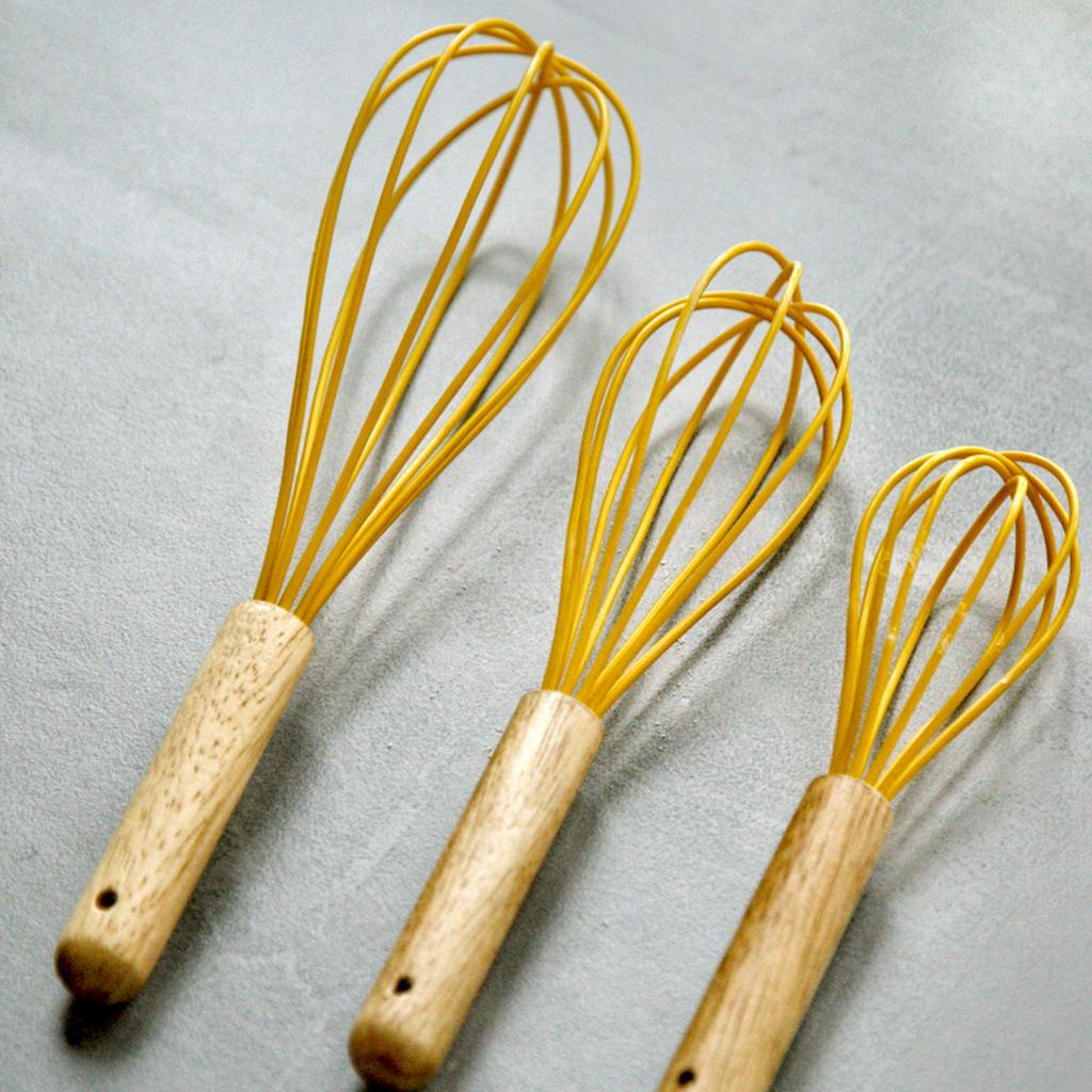 Dụng cụ đánh trứng tay cầm gỗ chất lượng cao