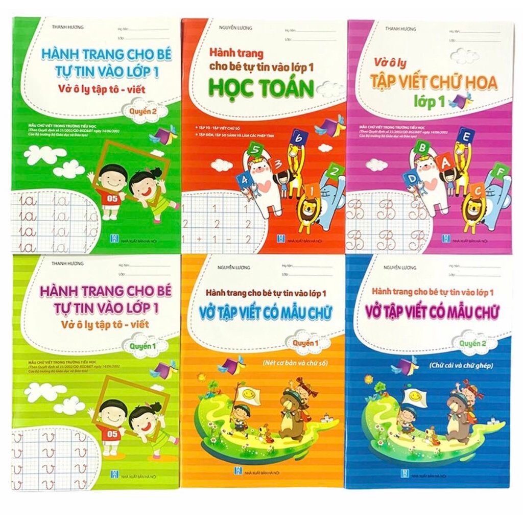 Combo sách - Hành Trang Cho Bé Tự Tin Vào Lớp 1 (6 cuốn)