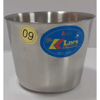 10 Ly đá inox tiện dụng(vừa làm đá vừa làm bánh Flan,bánh nướng) 9cm