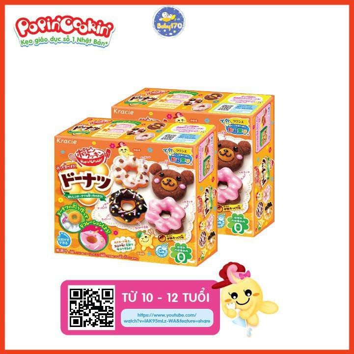 Combo 2 hộp kẹo đồ chơi Popin cookin Donuts - Bộ làm bánh Donut