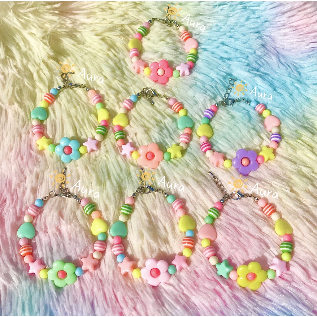 Vòng cổ Hoa mix Nơ Pastel cute Handmade  Aura