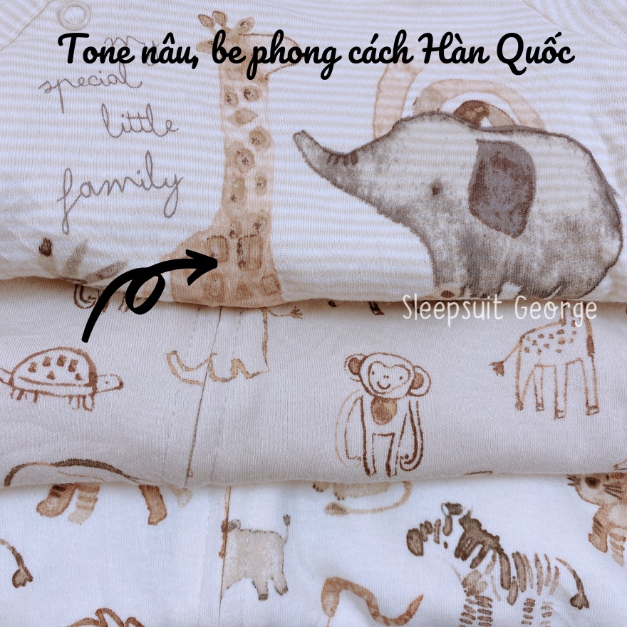 Body cho bé dài tay MATYDO sleepsuit phong cách Hàn cho trẻ sơ sinh bộ đồ liền thân từ 0 đến 12 tháng