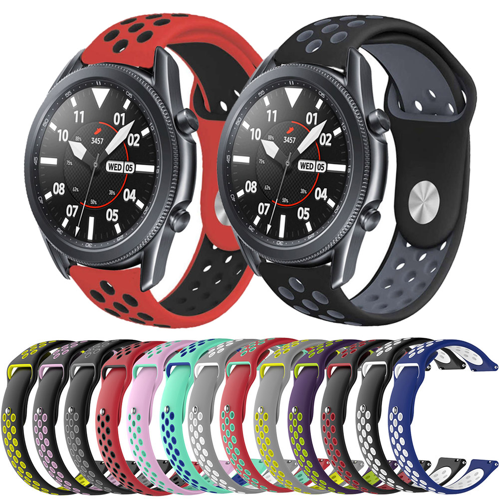 Dây Đeo Silicon 20mm / 22mm Cho Đồng Hồ Thông Minh Samsung Galaxy Watch 3 41mm / 45mm