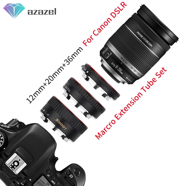 Ống nối dài tăng tiêu cự ống kính lấy nét cho máy ảnh Canon 600d 500d 80d EOS EF EF-S 60D