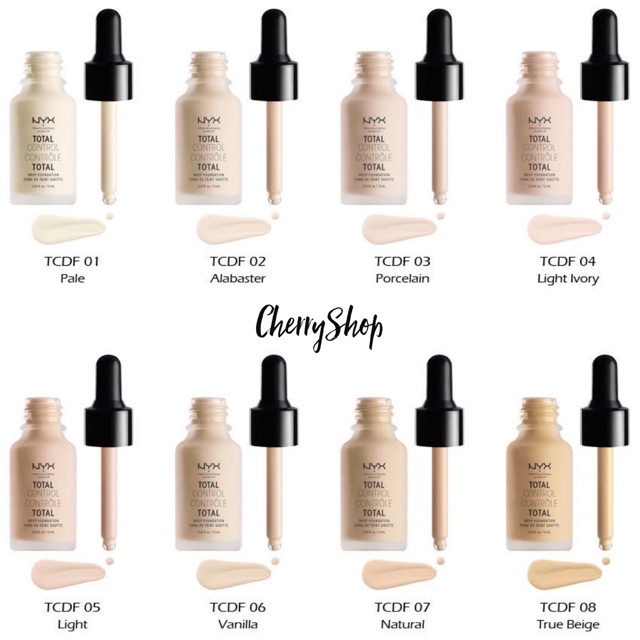 [Hàng USA] Kem nền Nyx Total Control Drop Foundation Fond De Teint Goutte (13ml)