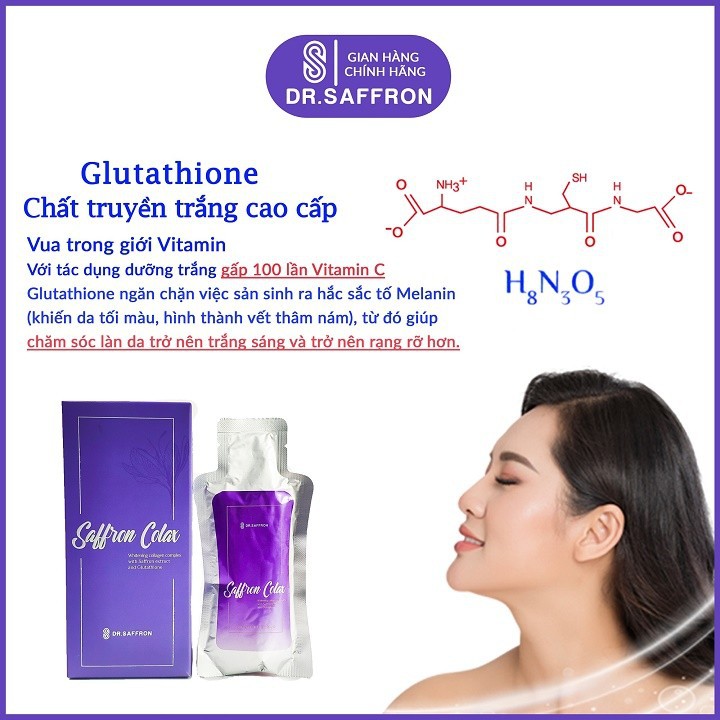 Collagen Saffron Colax hộp 7 túi 30ml - Collagen cô đặc thương hiệu Dr.Saffron