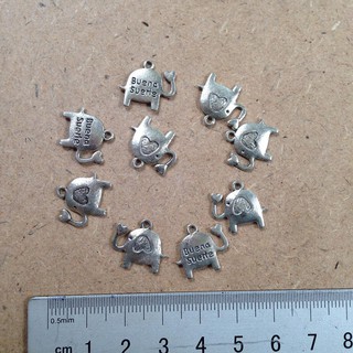 10 Mặt charm kity - ốc - voi xi bạc