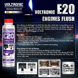 Phụ Gia Súc Rửa Động Cơ Voltronic E20 300ML