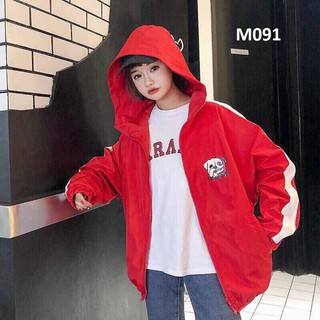 Áo khoác dù nữ Áo khoát dù chó mặt xệ - áo khoác gió nữ