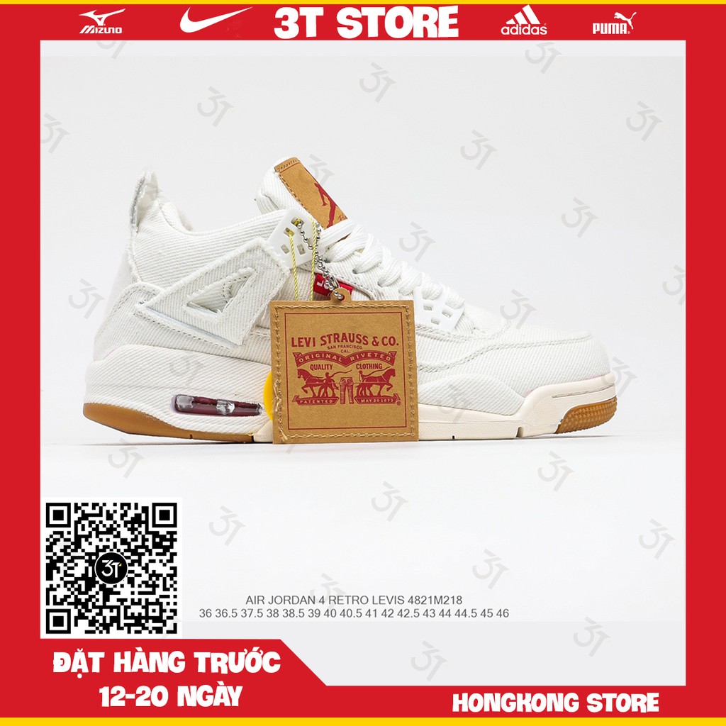 GIÀY SNEAKER MÃ SẢN PHẨM_NK AIR JORDAN 4 RETRO LEVIS NHIỀU MÀU PHONG CÁCH FULLBOX + FREESHIP