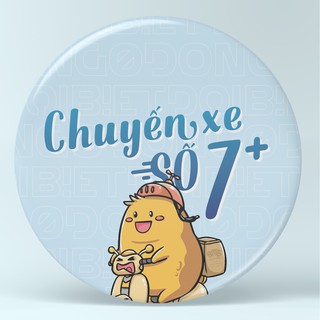 Huy hiệu chuyến xe số 7+ 4.4cm | bietdoi0dong