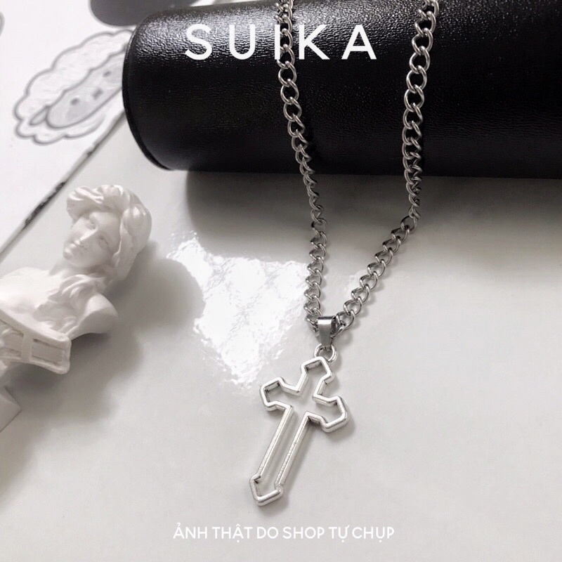 Dây Chuyền Thánh Giá Inox Cá Tính Nam Nữ Vòng Cổ Cross Unisex Suika.Acc