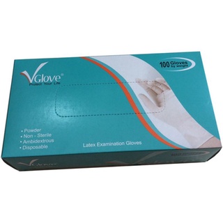 Găng Tay Ytế Có Bột V GLOVE hộp 100 chiếc / găng tay y tế loại 1